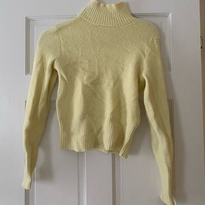 Zara Cropped Turtleneck Yellow